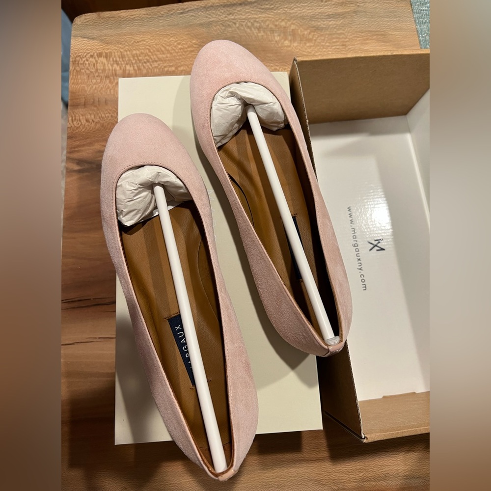 NIB Margaux Classic Ballet Flat, Blush Suede, 40M/9.5